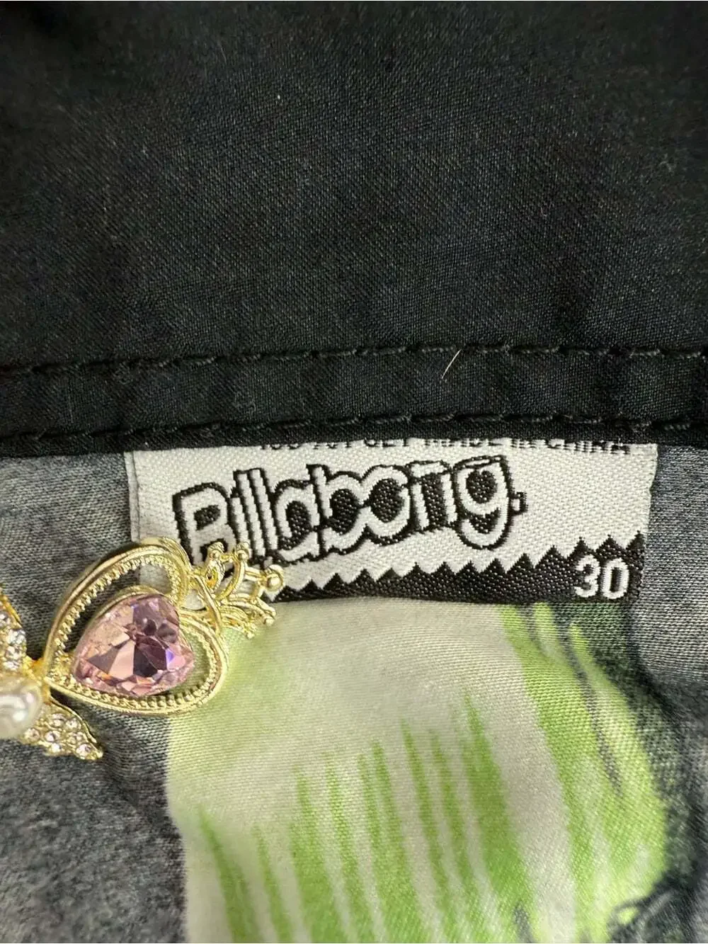 Billabong shorts board Black Swim Board Shorts with Green Blue Graphic vintage
